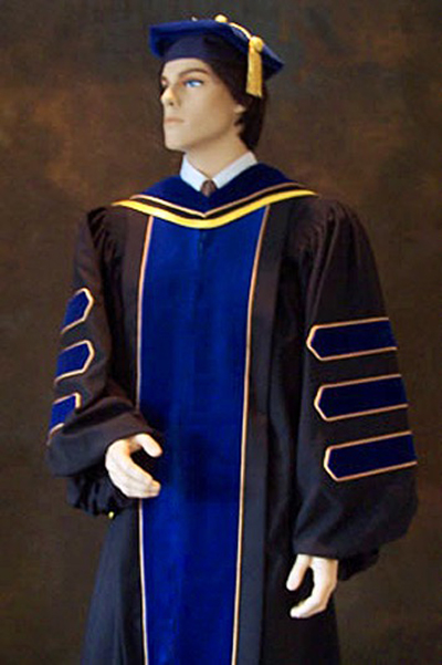 how to put on phd gown