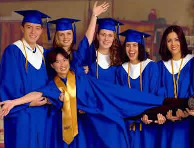 academic tassels and graduation caps